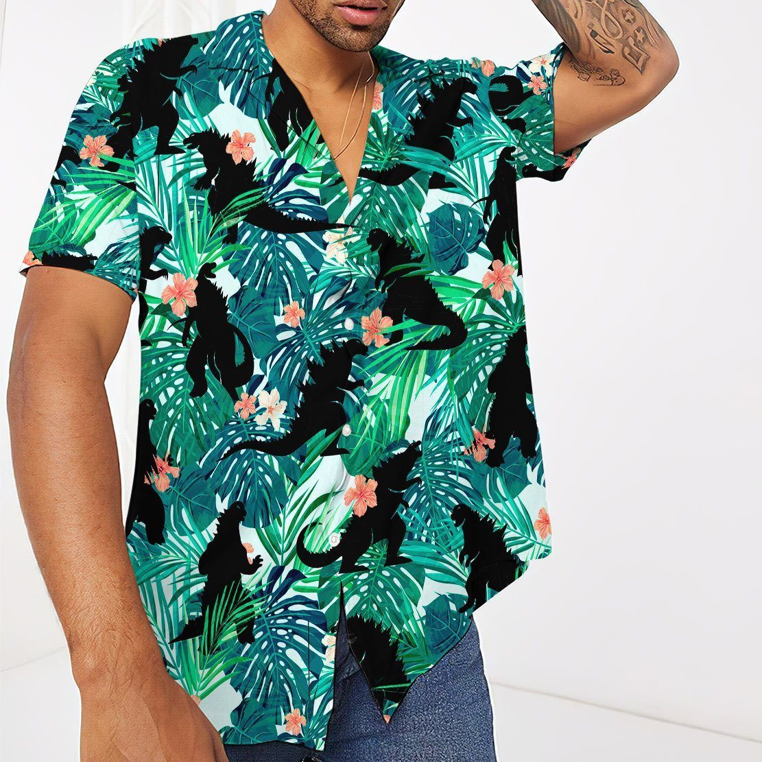Godzillla Custom Hawaii Shirt 5