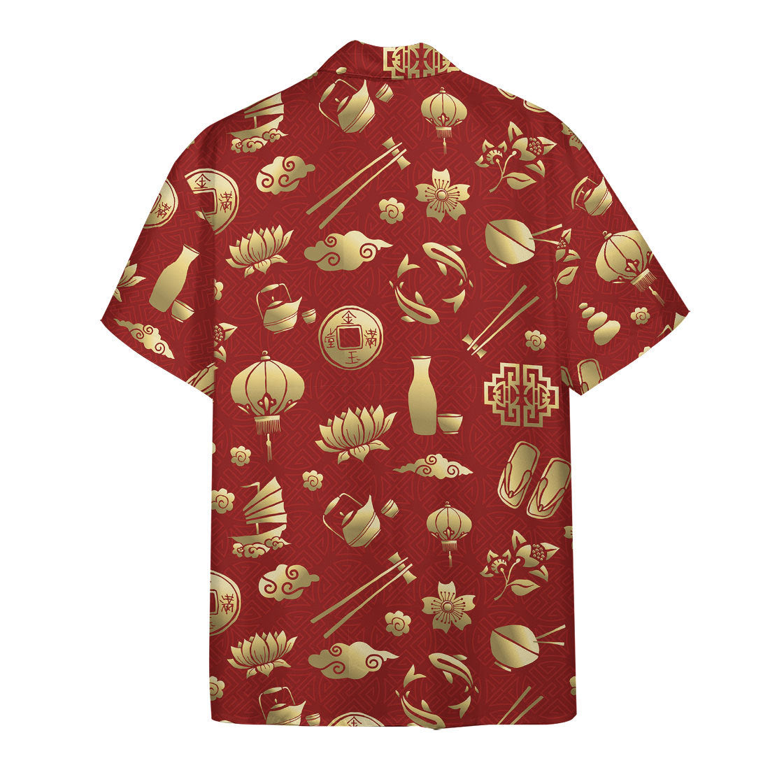 Gold Asian Culture Hawaii Shirt 7