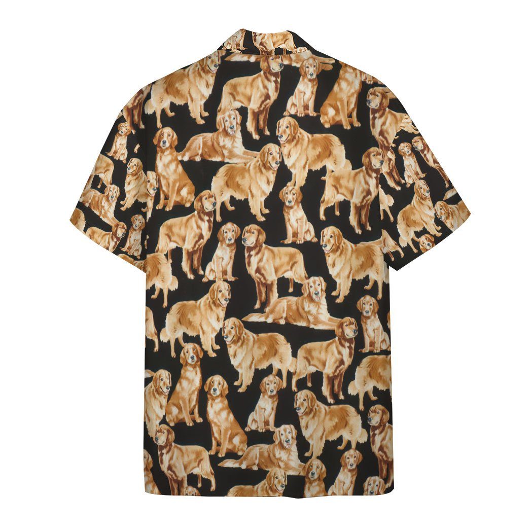 Golden Retriever Dogs Custom Hawaii Shirt 1