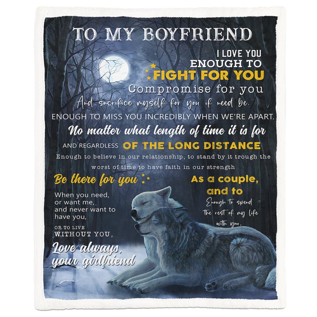 Alldaytee Grearhuman To My Boy Friend I Love You Valentine Custom Blanket