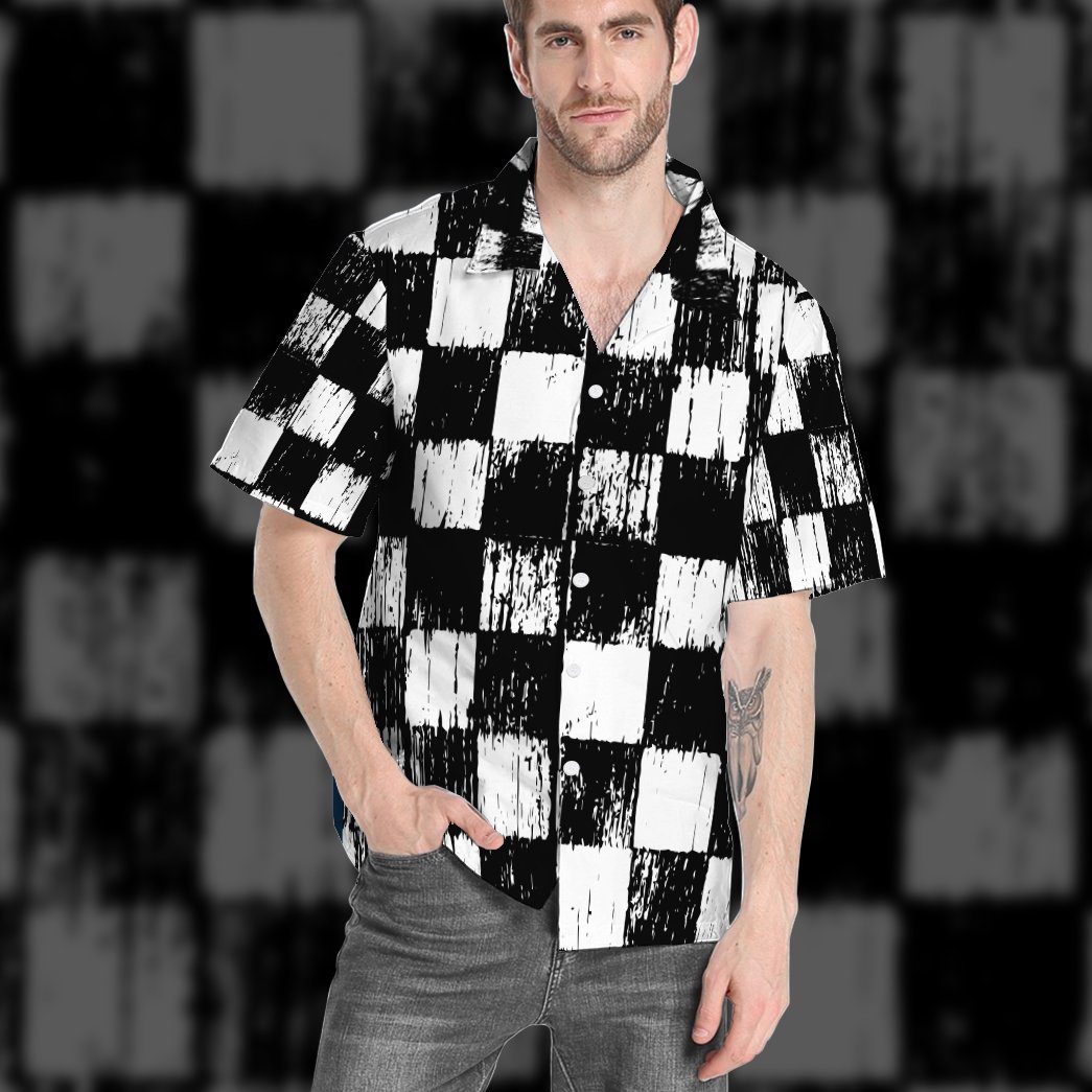 Grunge Chess Board Custom Hawaii Shirt