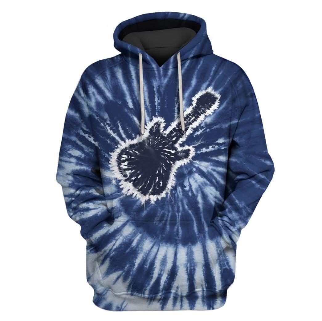 GUITAR ON TIE DYE BACKGROUND Custom T-shirt – Hoodies Apparel