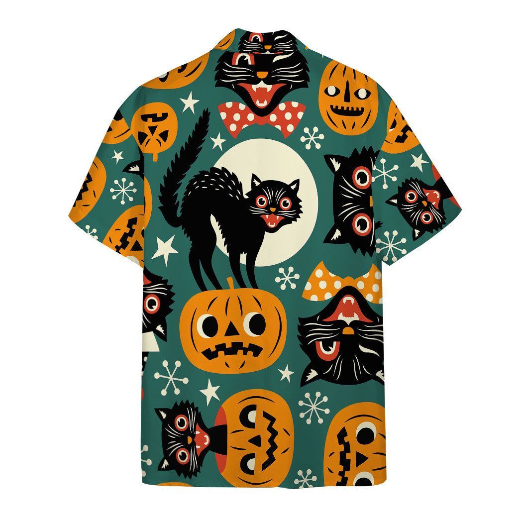 Halloween Black Cats Custom Hawaiian Shirt 1