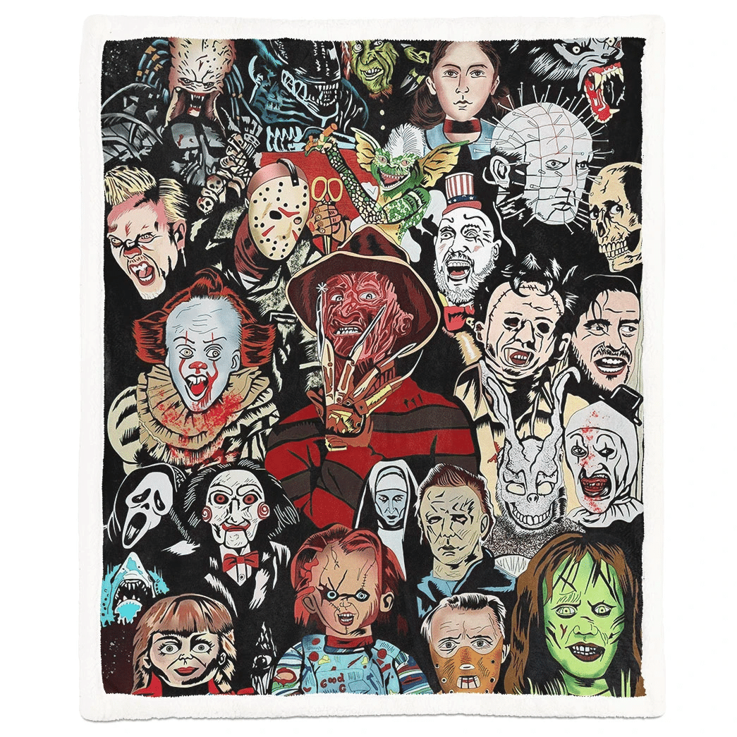 Alldaytee Halloween Horror Movie Killer Blanket