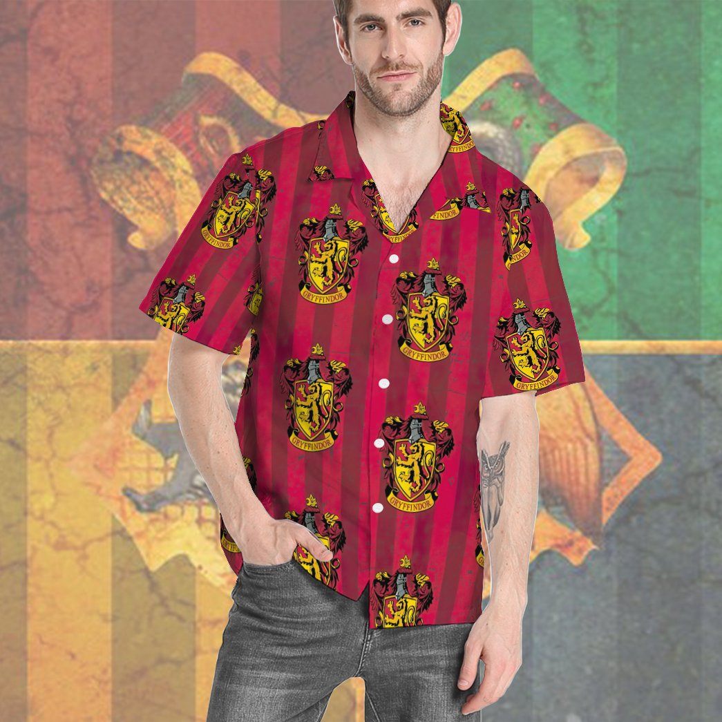 Harry Potter Hogwarts Gryffindor House Pride Crests Custom Hawaii Shirt 9