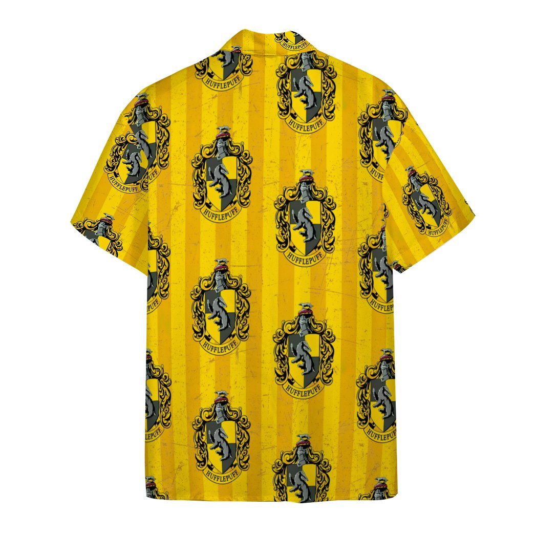 Harry Potter Hogwarts Hufflepuff House Pride Crests Custom Hawaii Shirt