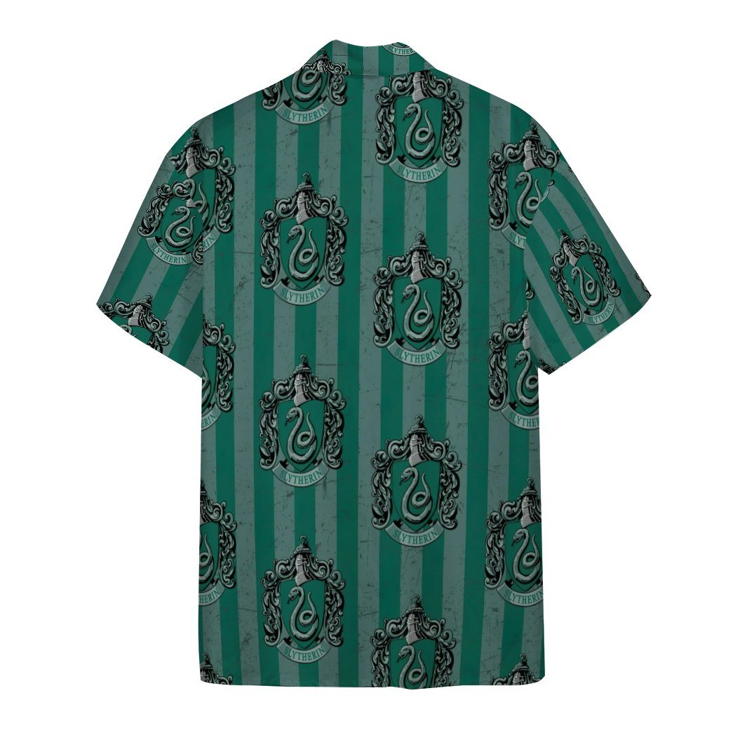 Harry Potter Hogwarts Slytherin House Pride Crests Custom Hawaii Shirt 1