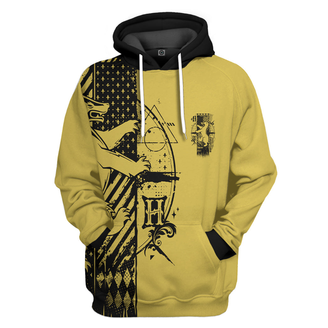 Harry Potter Hufflepuff All Over Print T-Shirt Hoodie Fan Gifts Idea