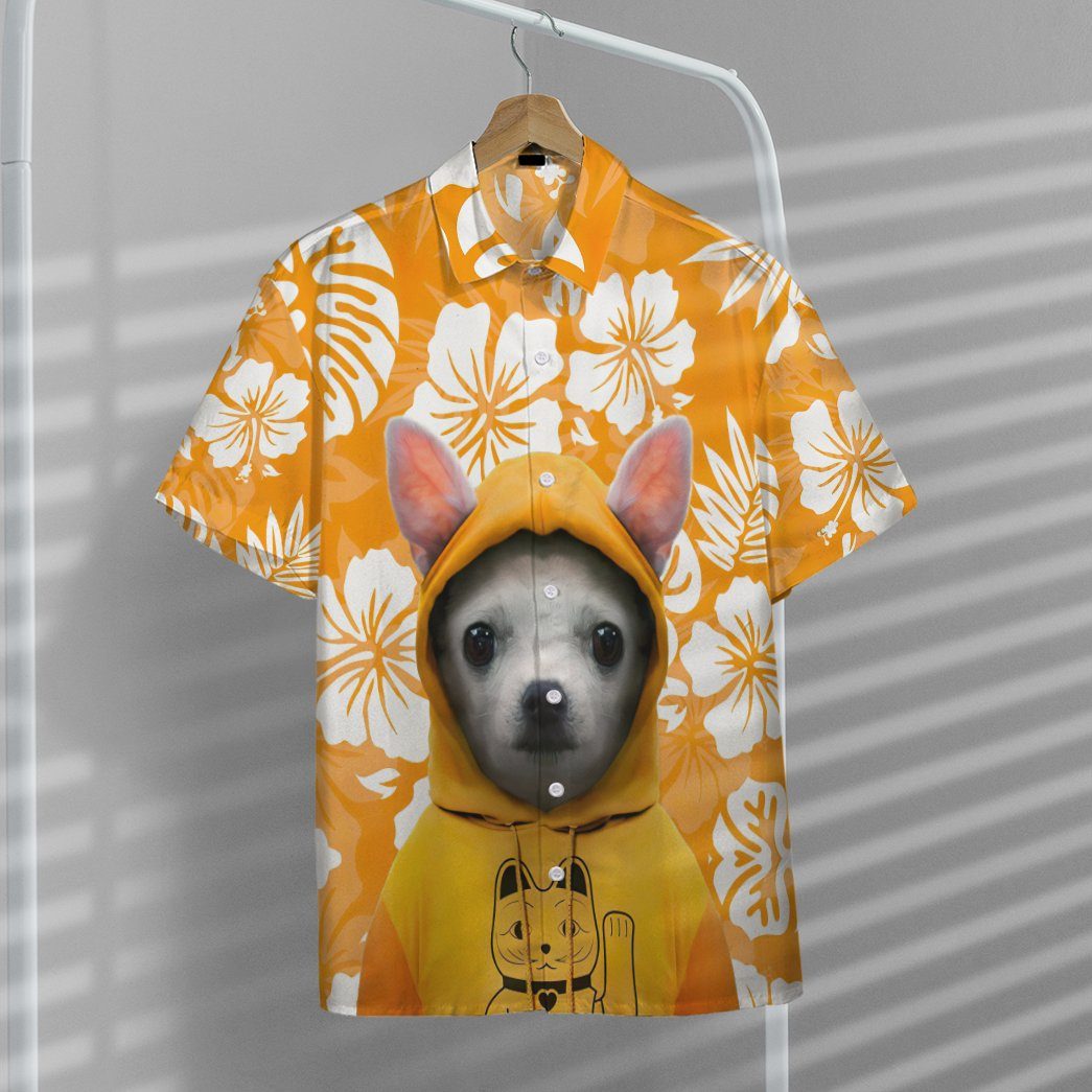 Hawaiian Chihuahua Custom Short Sleeve Shirt