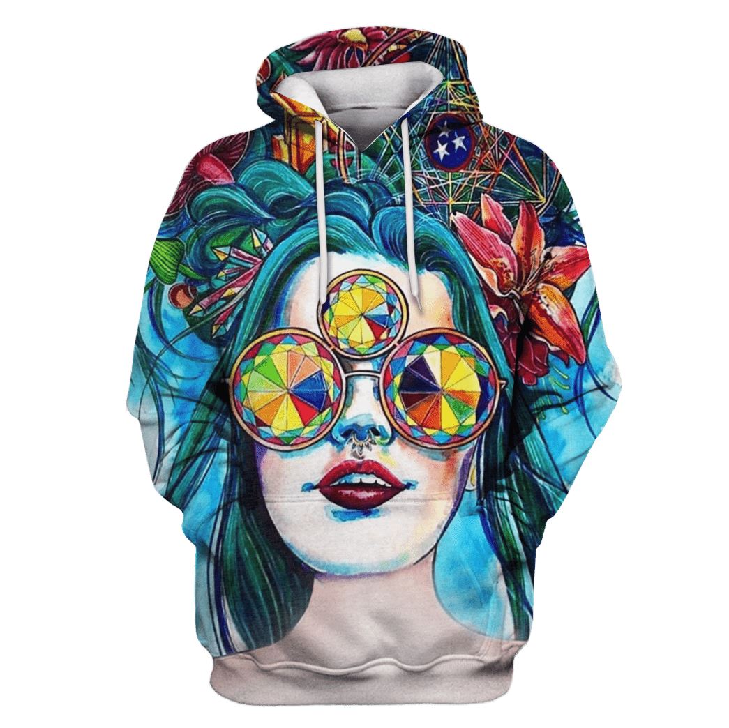 Hippie Beautiful Personality Wonman Custom T-shirt – Hoodies Apparel