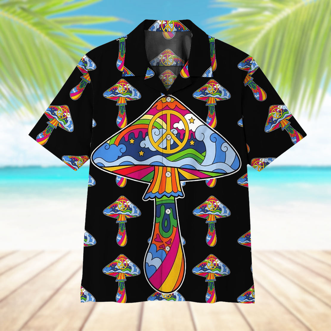Hippie Mushroom Hawaiian Shirt 7