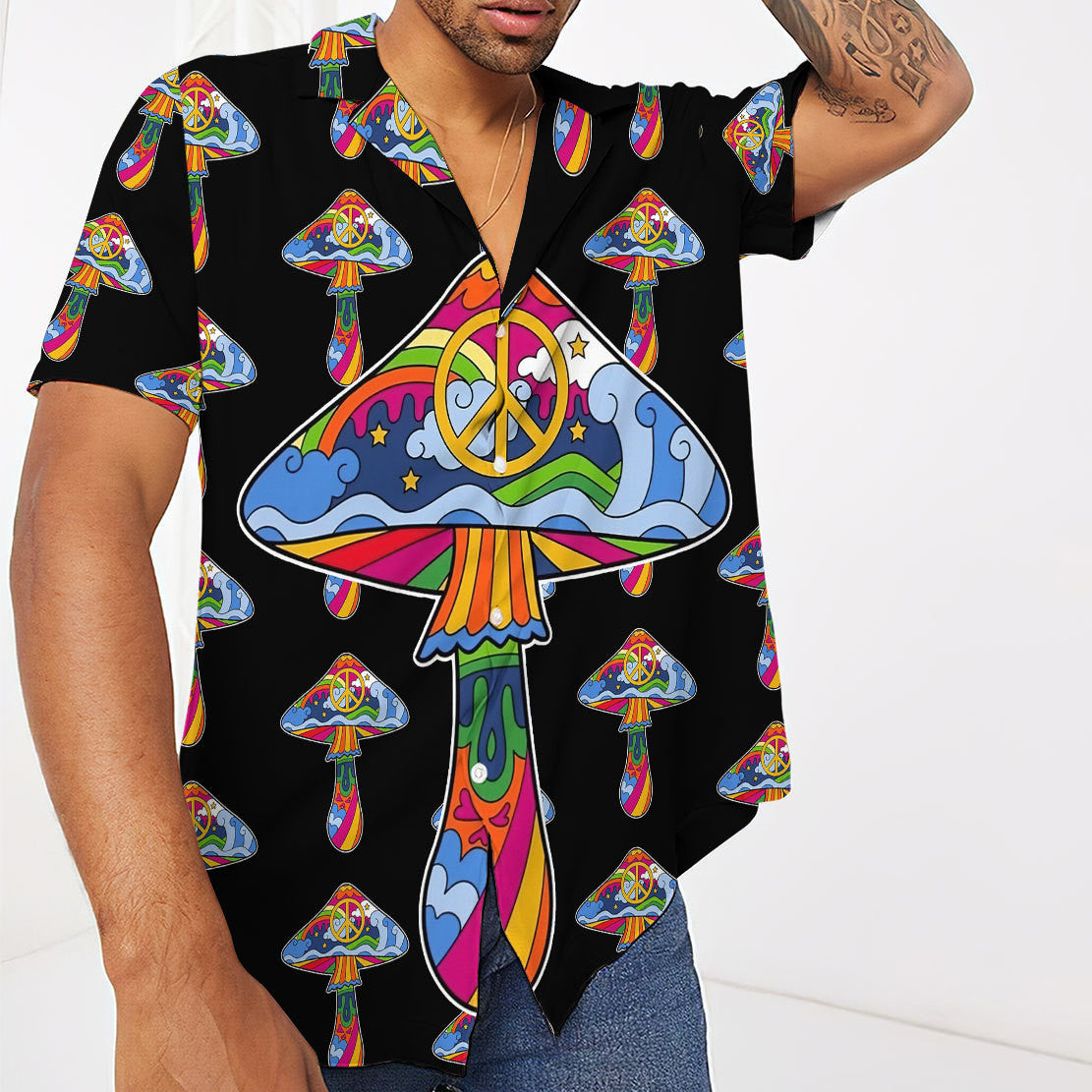 Hippie Mushroom Hawaiian Shirt