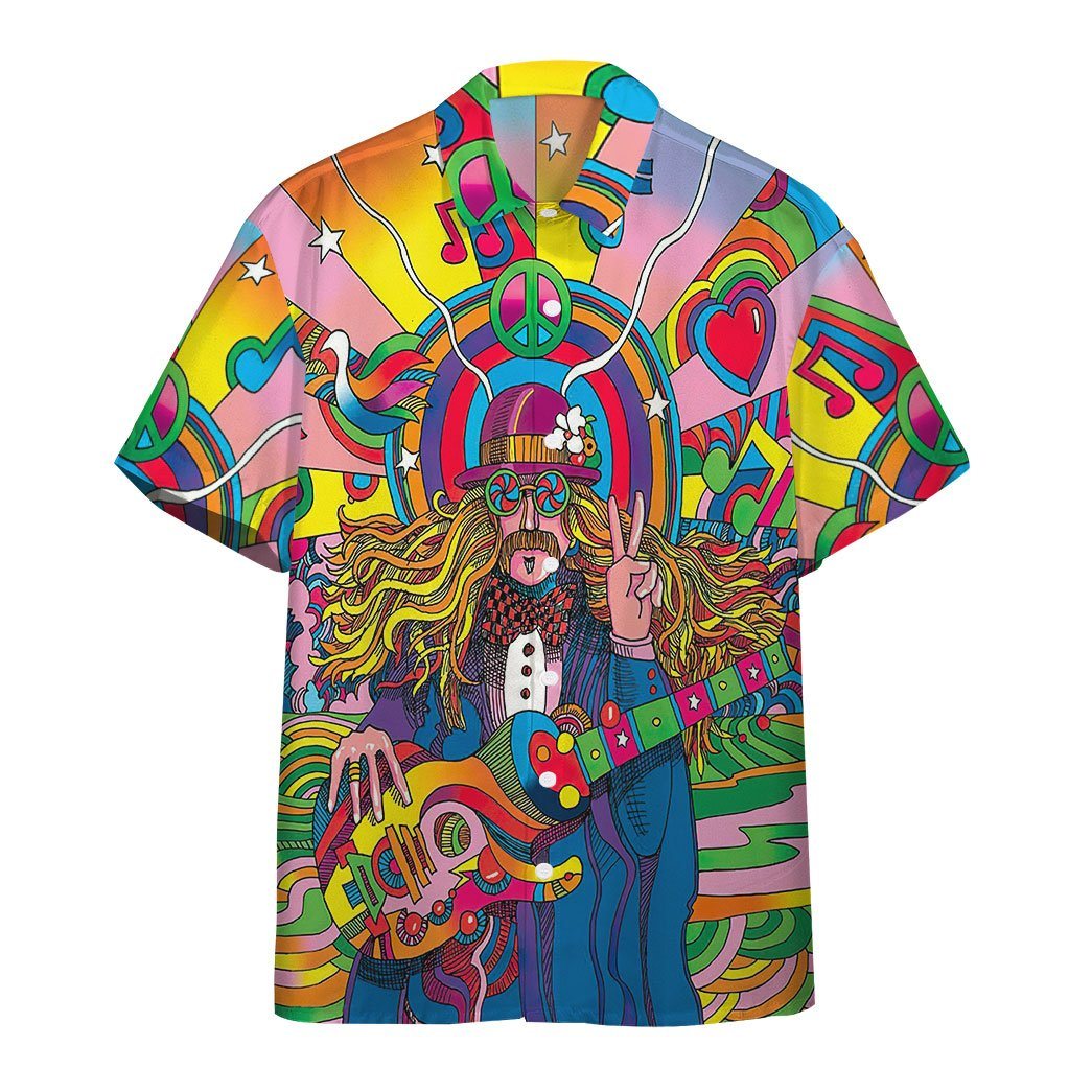 Hippie Psychedelic Hawaiian Custom Short Sleeve Shirts