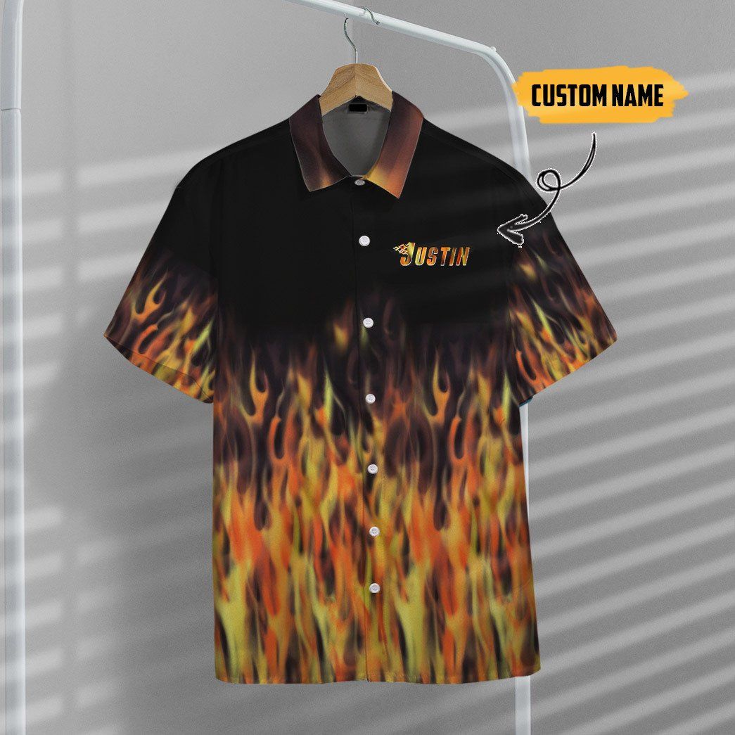 Hot Rod Flame Bowling Custom Name Hawaii Shirt 7