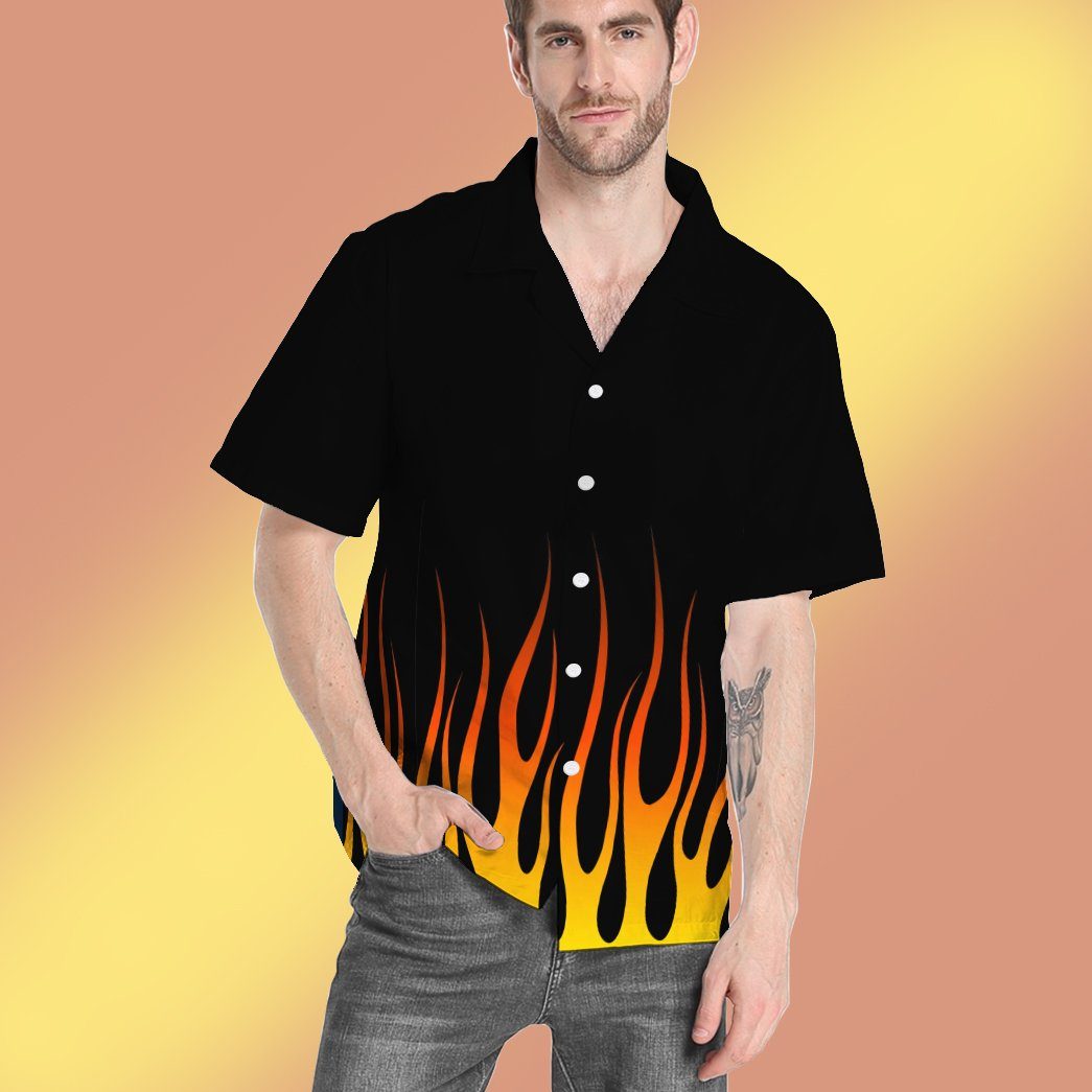 Hot Rod Flame Stencils Custom Hawaii Shirt 9