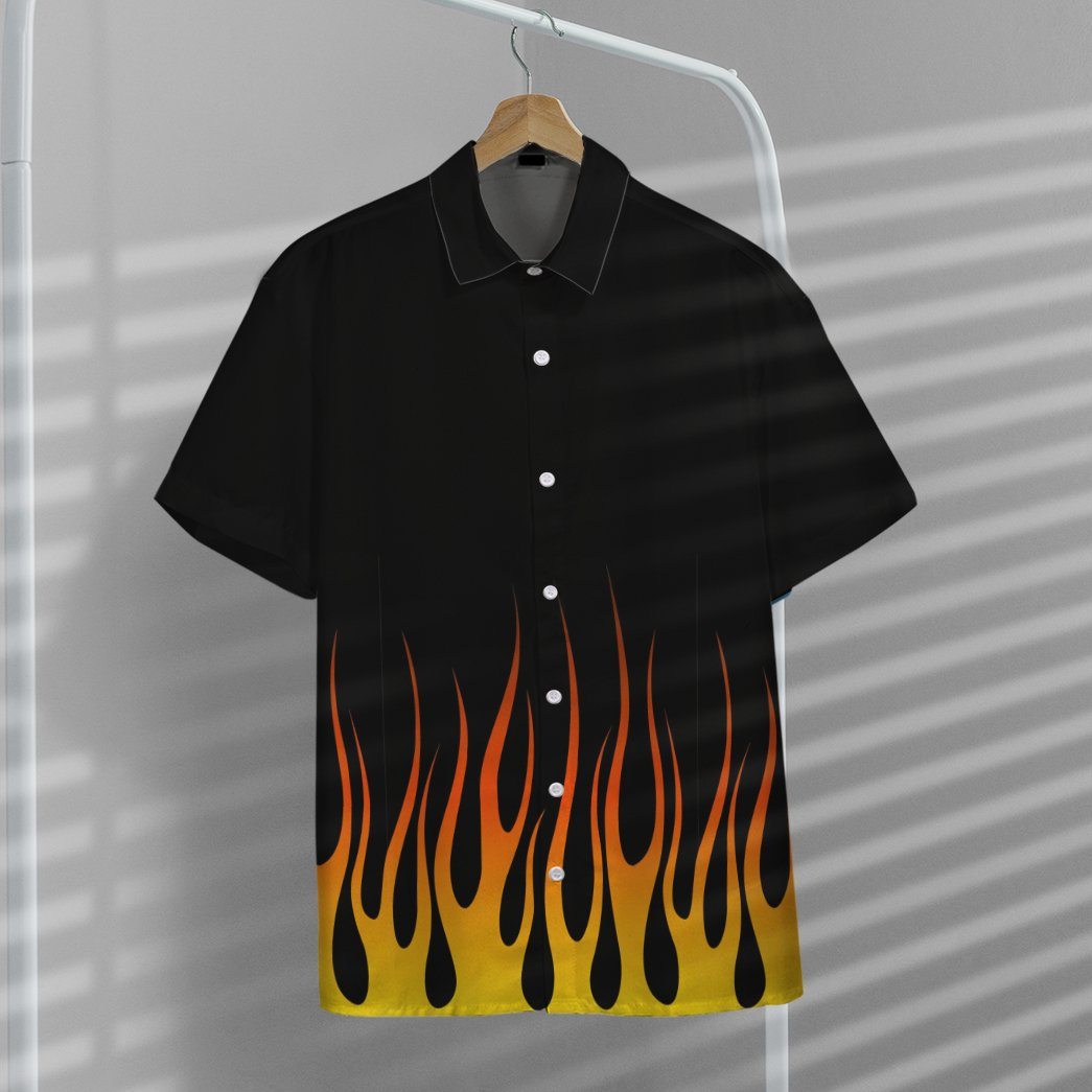 Hot Rod Flame Stencils Custom Hawaii Shirt 7