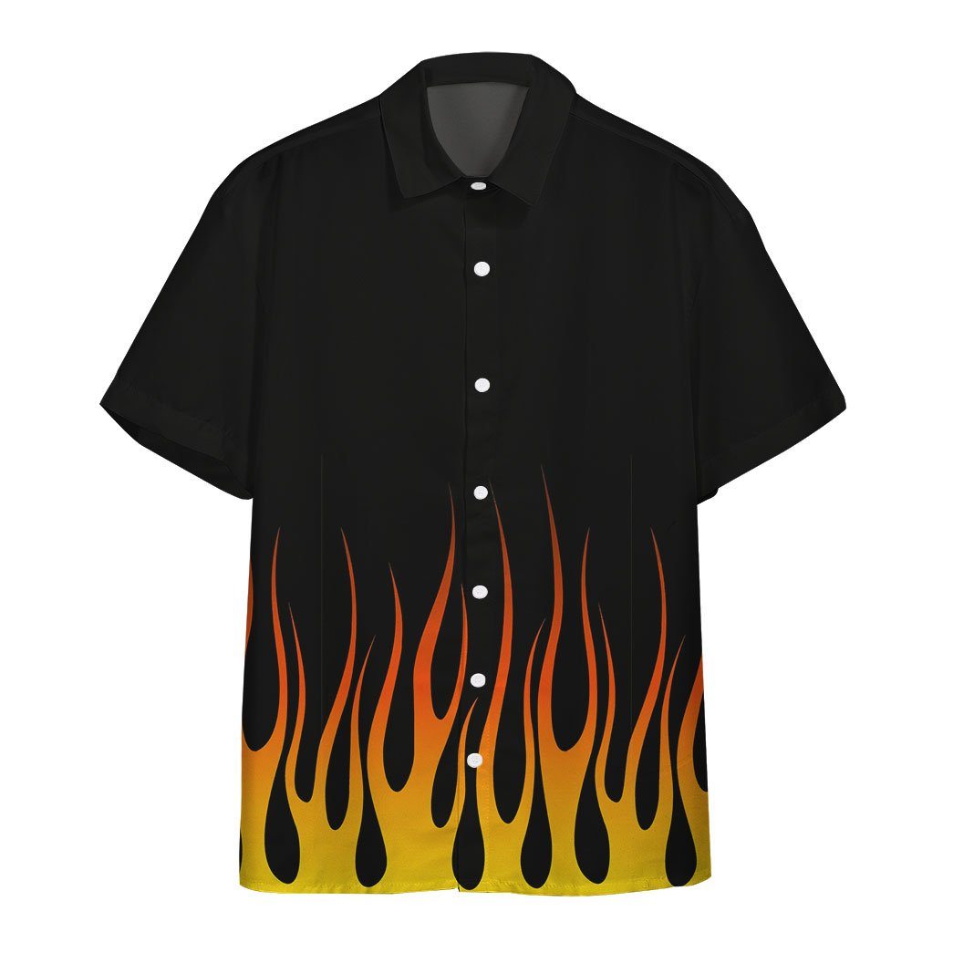 Hot Rod Flame Stencils Custom Hawaii Shirt