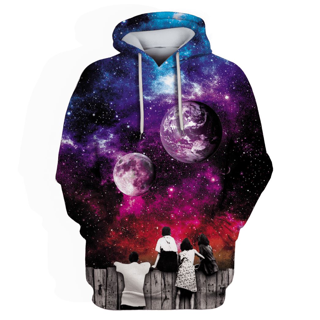 Humans Observing Galaxy Custom T-shirt – Hoodies Apparel