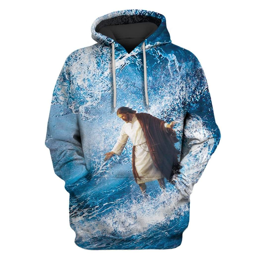 Jesus Walking On Water Custom T-shirt – Hoodies Apparel