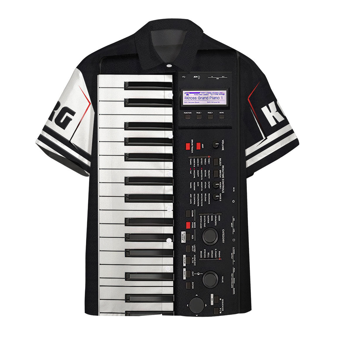 Keyboard Piano Hawaii Shirt