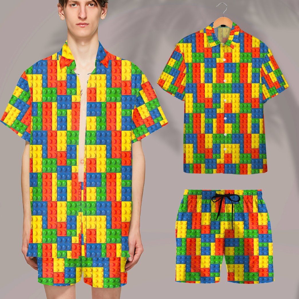 Lego Fabric Custom Hawaii Shirt