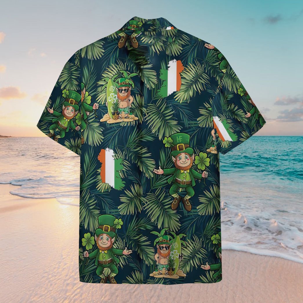 Leprechaun Tropical Hawaii Style Custom Hawaiian Shirt 13