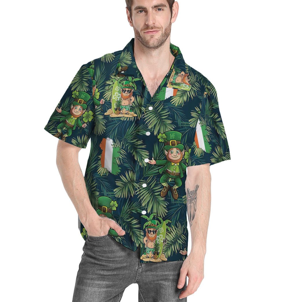 Leprechaun Tropical Hawaii Style Custom Hawaiian Shirt 7