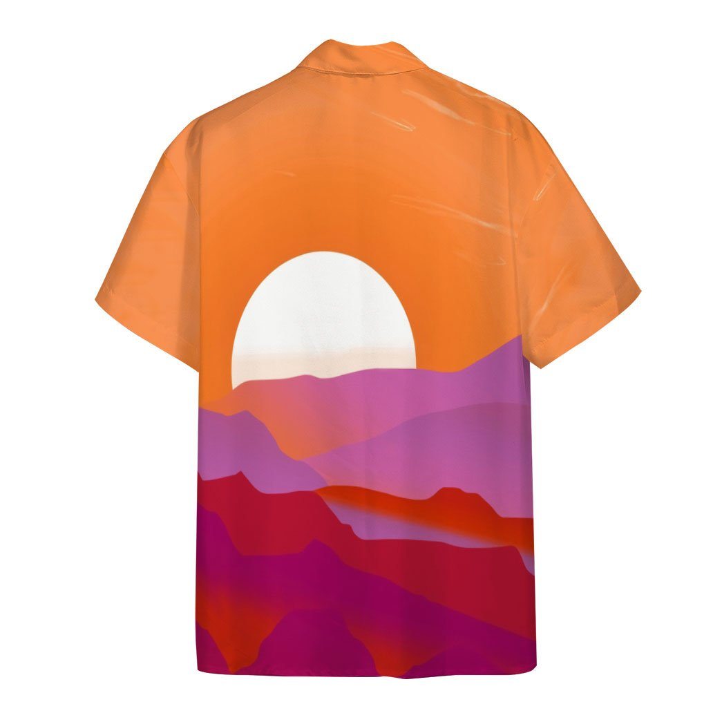 Lesbian Pride Sunrise Custom Hawaii Shirt