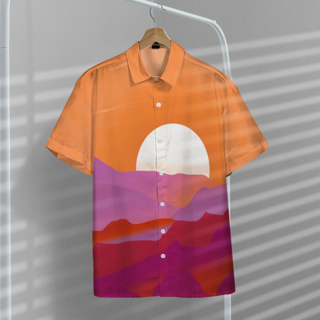 Lesbian Pride Sunrise Custom Hawaii Shirt