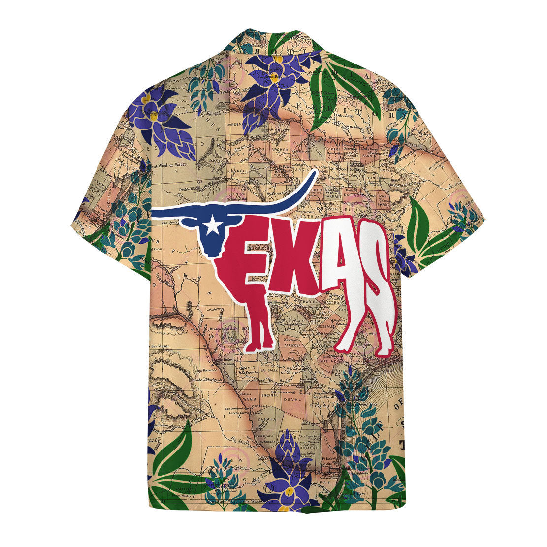 Longhorn Flag Texas Hawaii Shirt 1