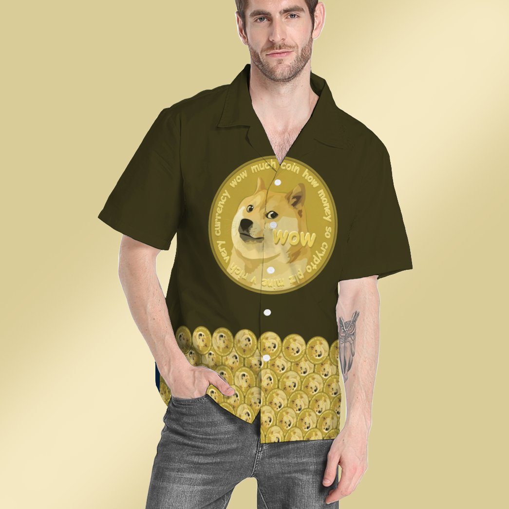 Lucky Dogecoin Custom Hawaii Shirt