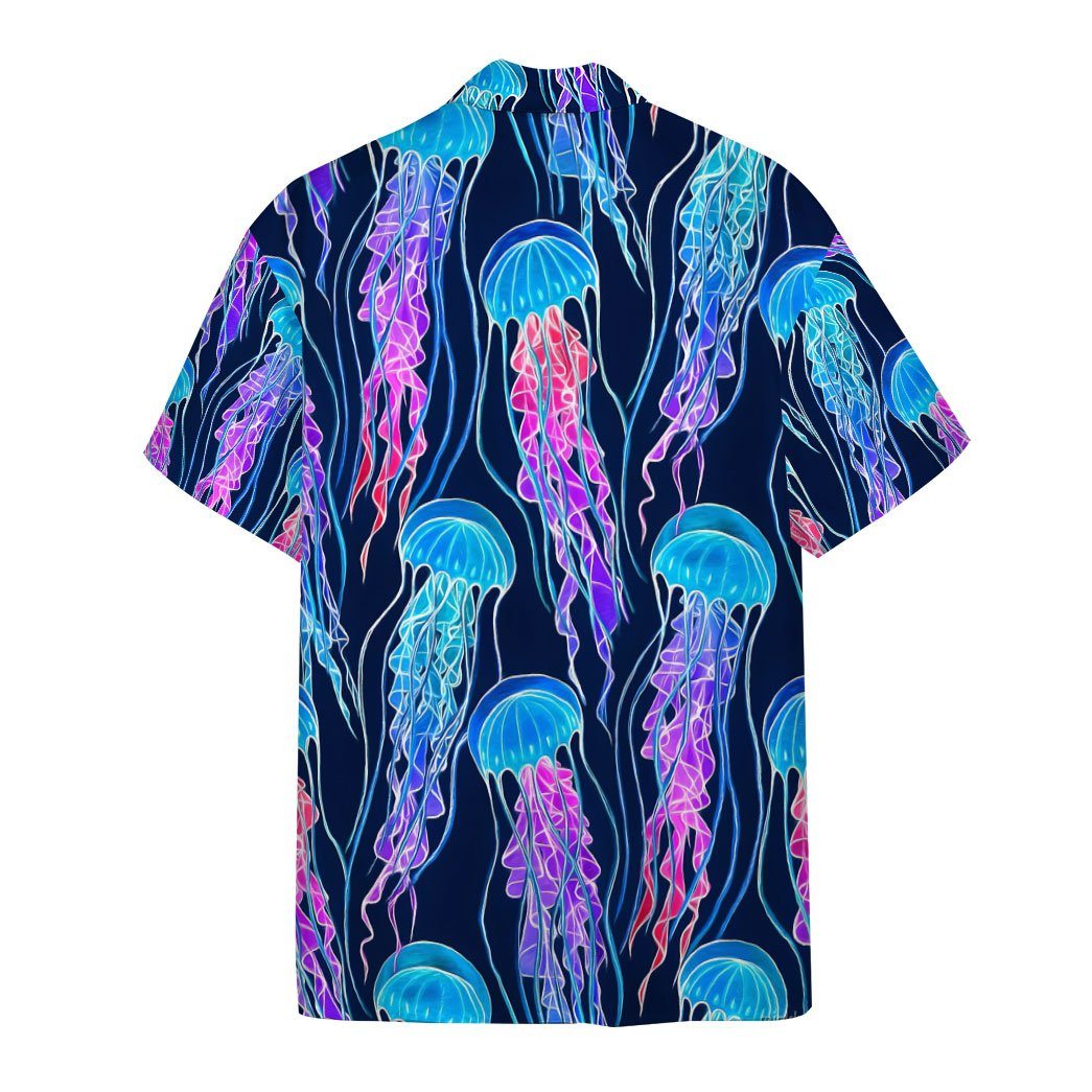 Luminescent Rainbow Jellyfish Gum Custom Hawaii Shirt 1