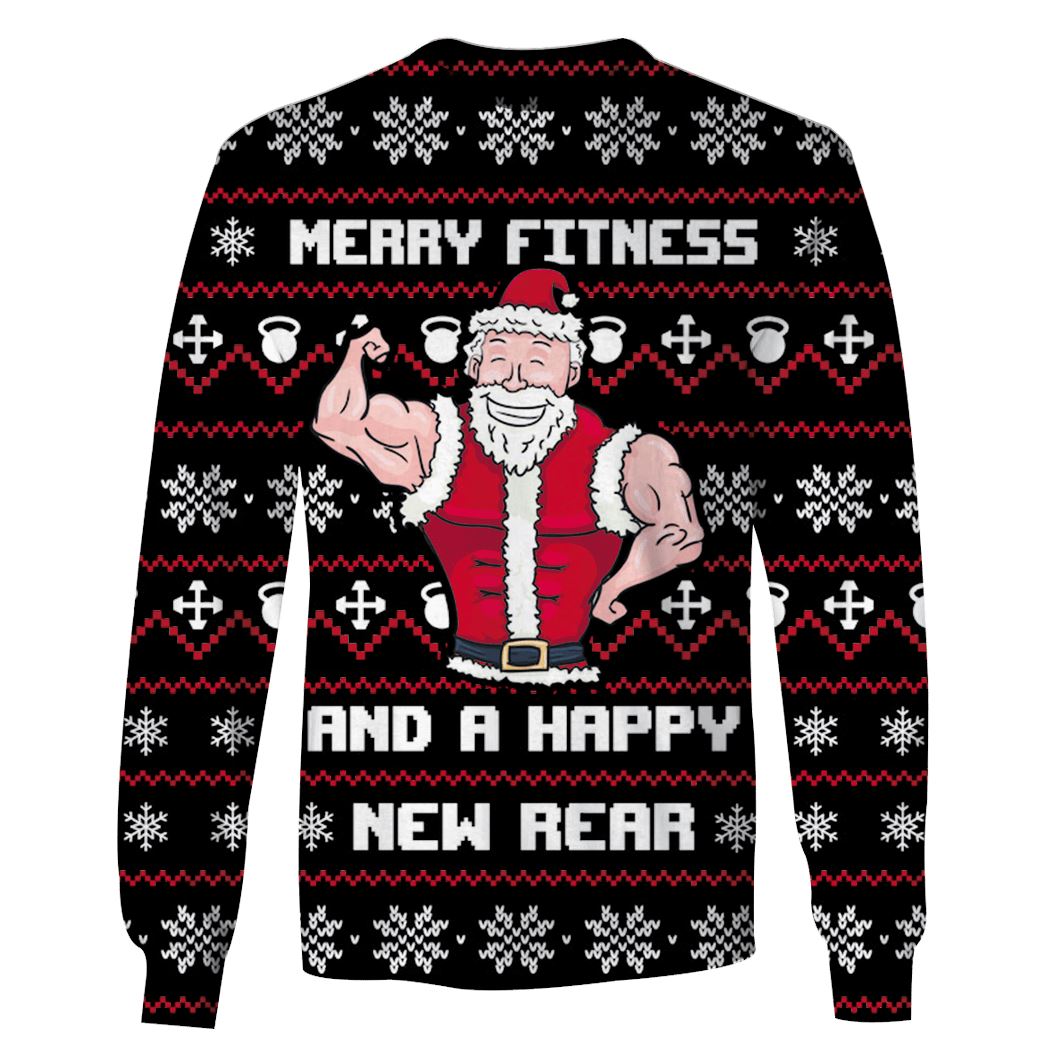 MERRY FITNESS AND A HAPPY NEW REAR Custom T-shirt – Hoodies Apparel