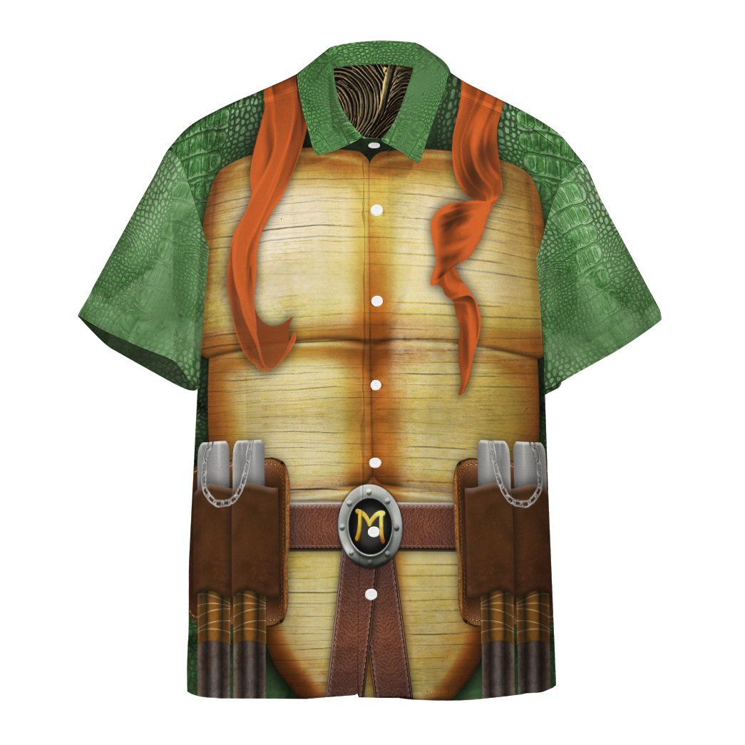 Michelangelo TMNT Mike Mikey Cosplay Custom Short Sleeve Shirt