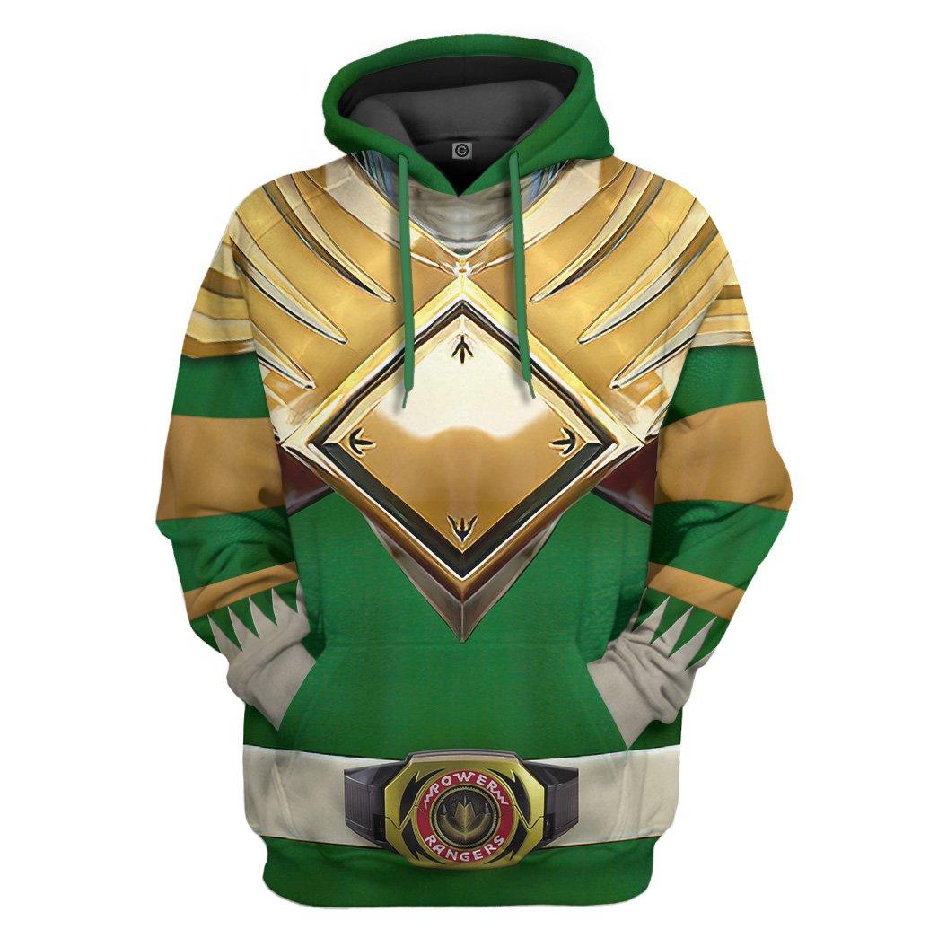 Mighty Morphin Green Power Rangers Custom Hoodie Apparel