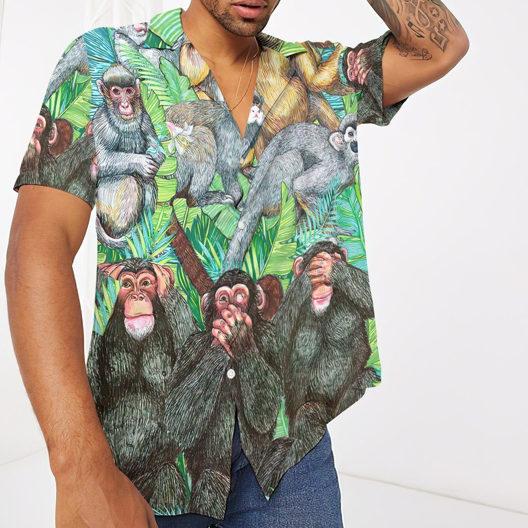 Monkey Tropical Hawaii Shirt