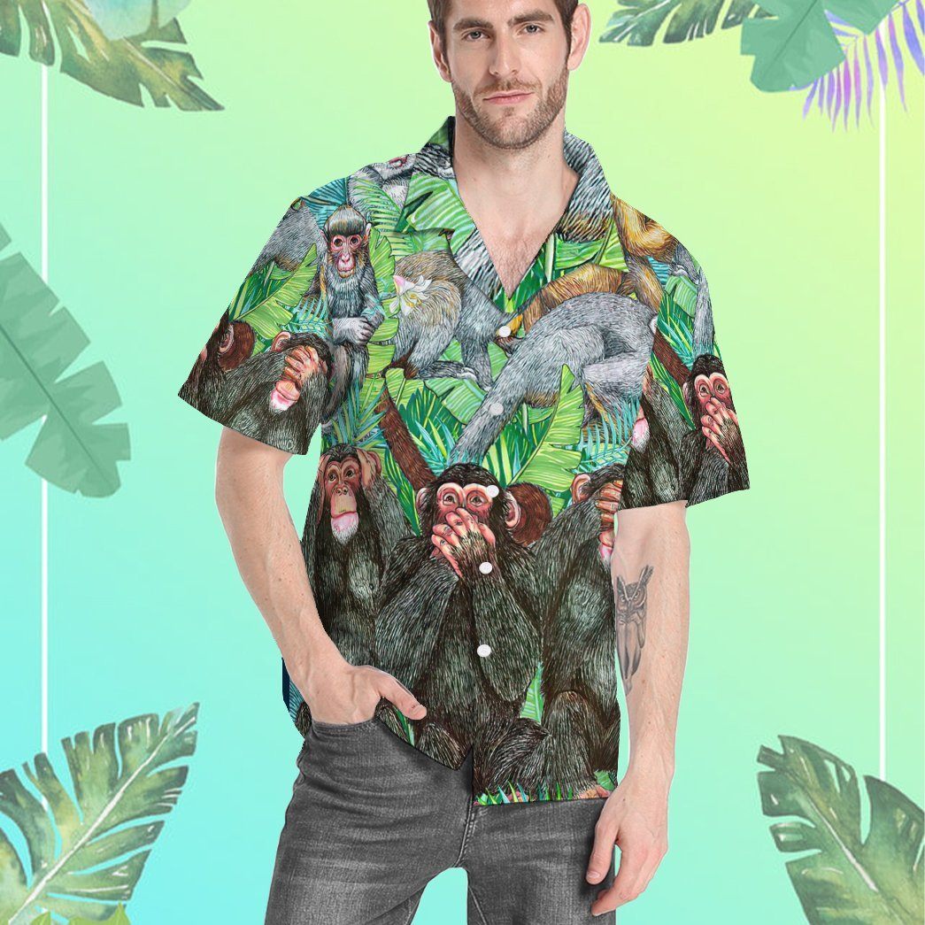 Monkey Tropical Hawaii Shirt 7