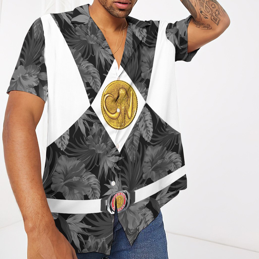 Movie Mighty Morphin Black Power Rangers Tropical Custom Short Sleeve Shirt 5