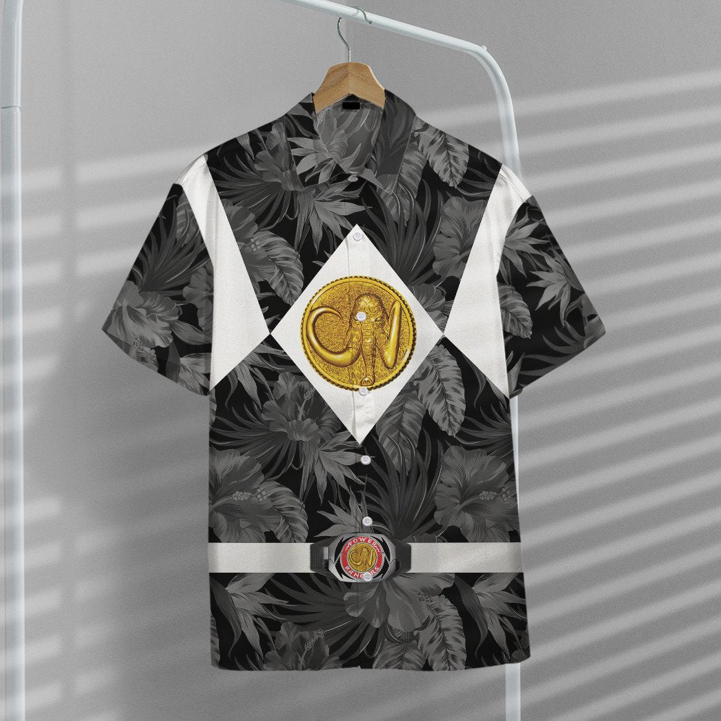 Movie Mighty Morphin Black Power Rangers Tropical Custom Short Sleeve Shirt 7
