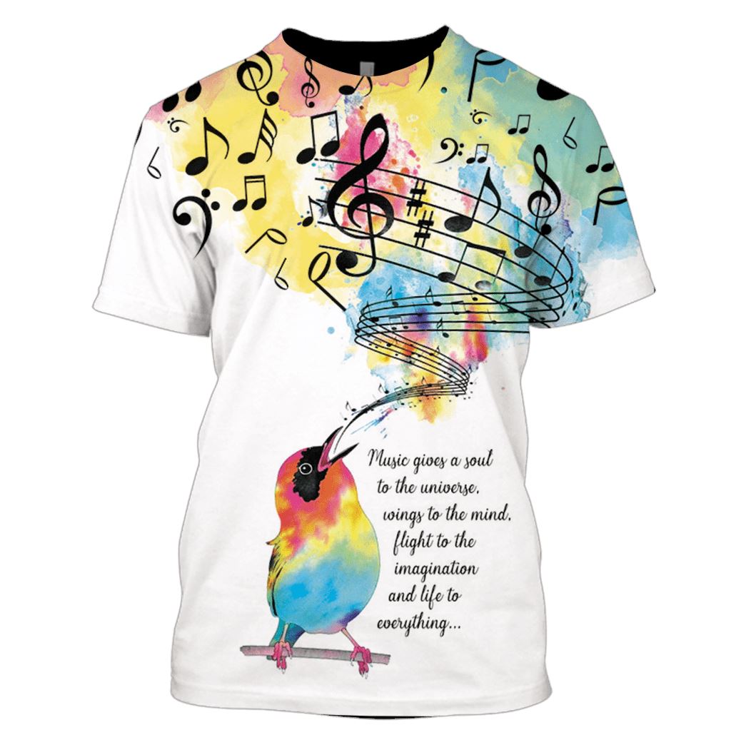 Music gives a soul to the universe Custom T-shirt – Hoodies Apparel