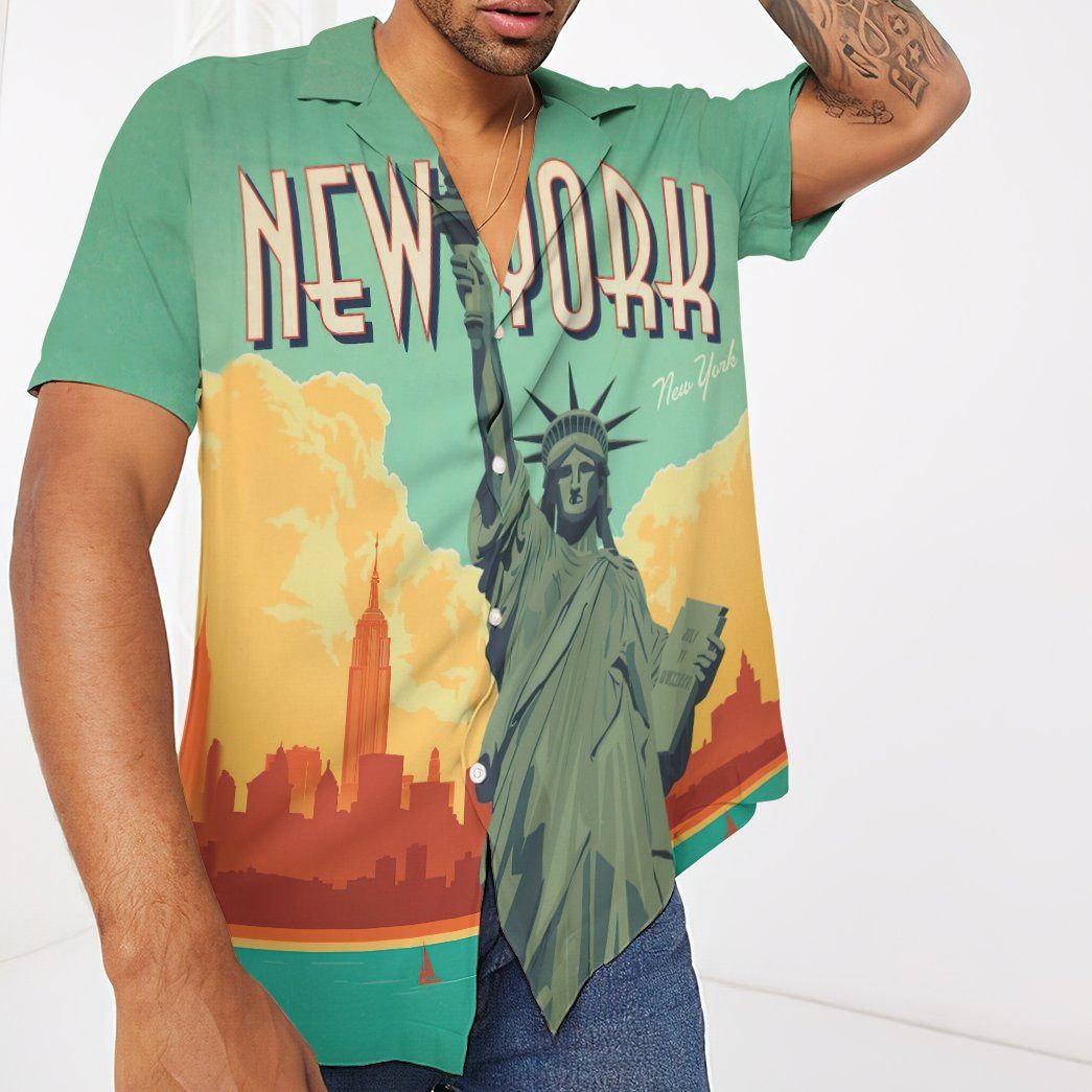 New York City Lady Liberty Custom Hawaii Shirt