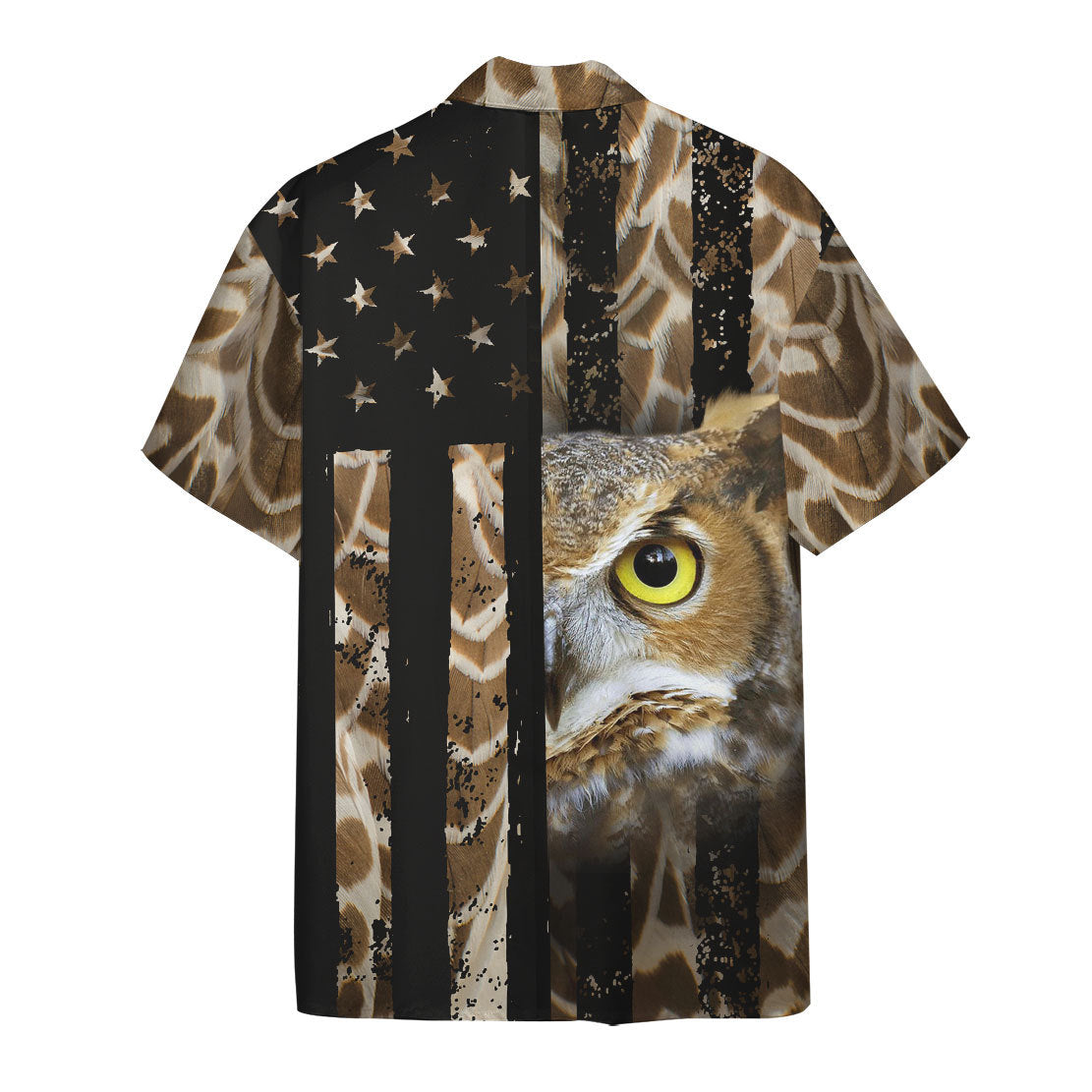 Owl American Flag Hawaii Shirt