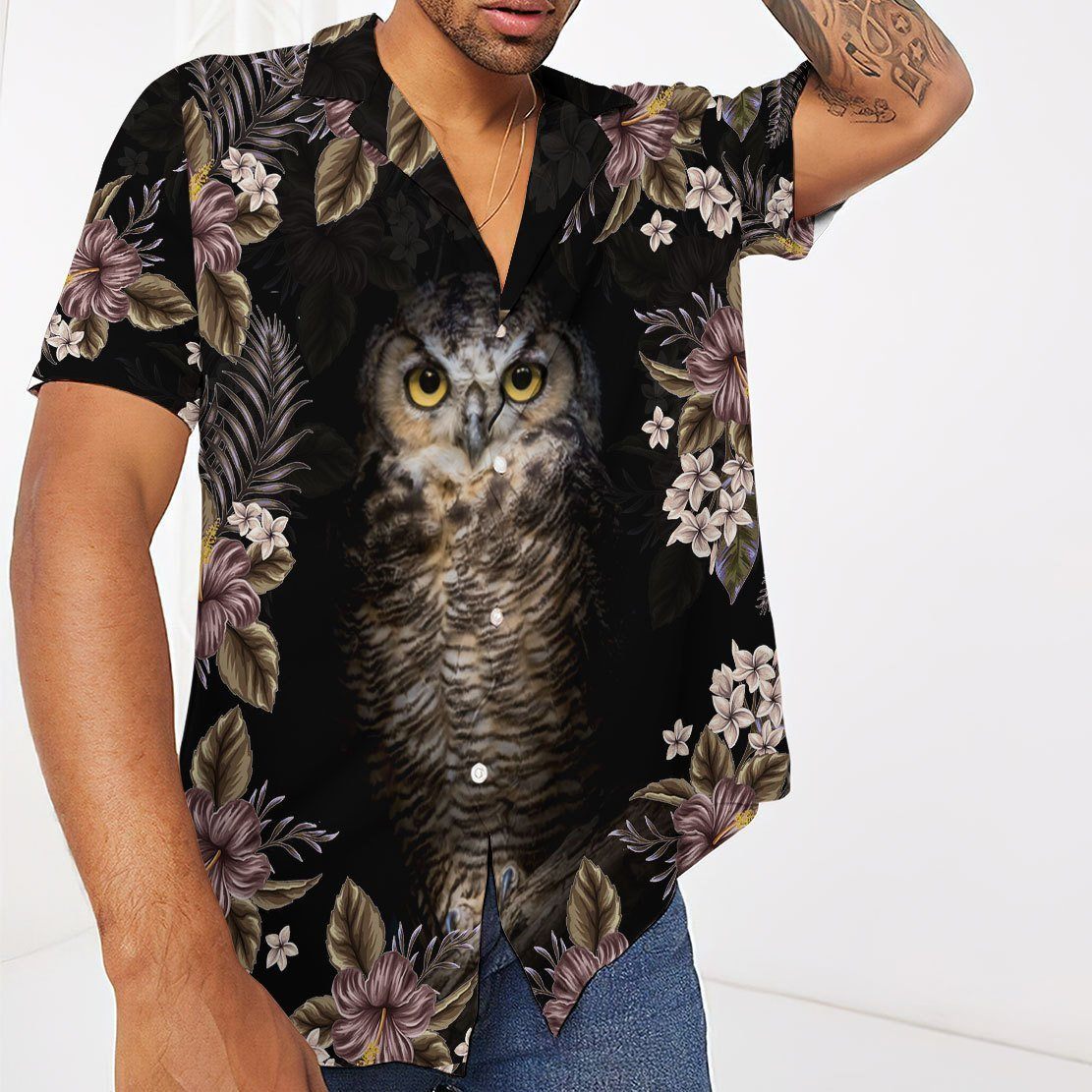 Owl Flower Hawaii Shirt 1