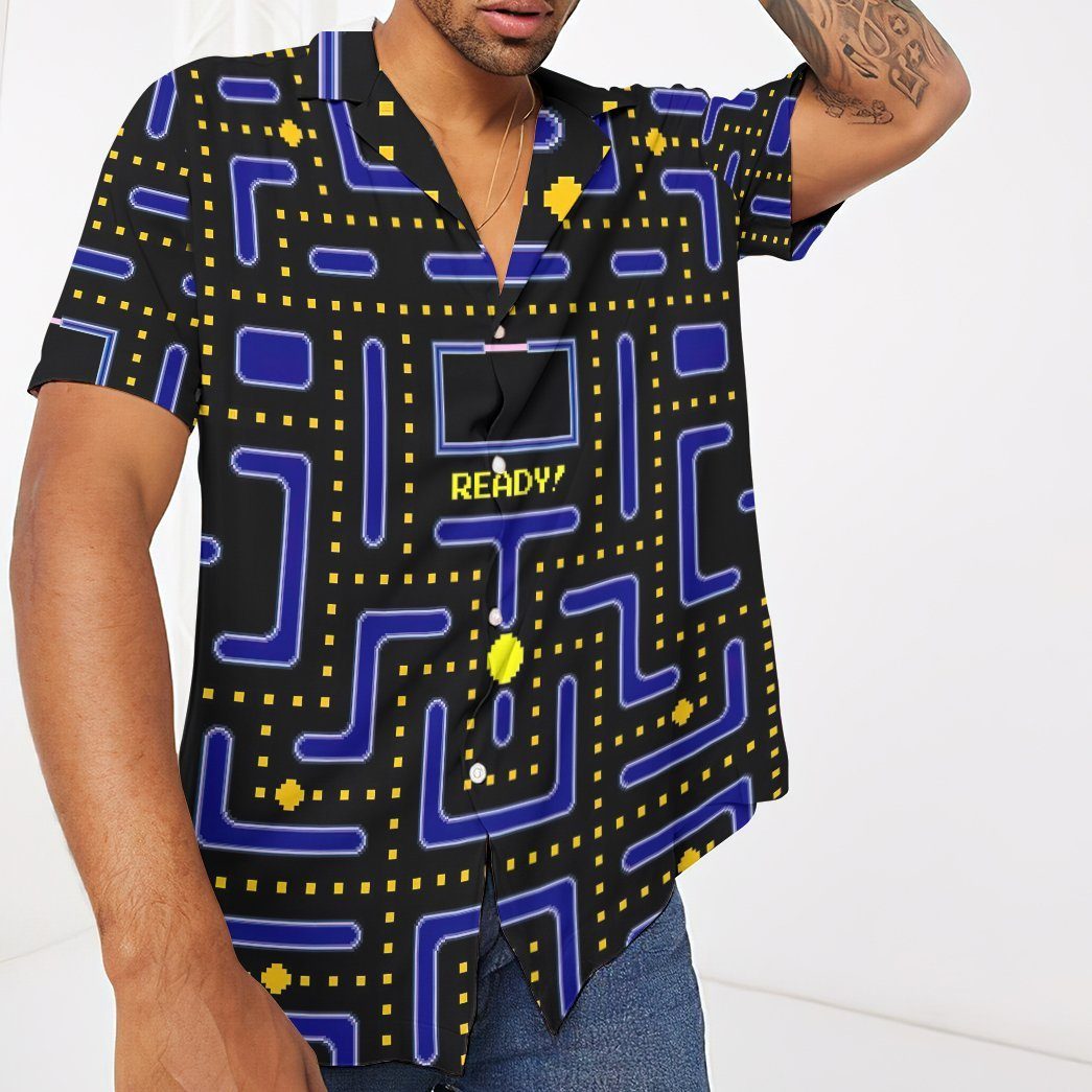 Pacman Gameplay Custom Hawaiian Shirts For Men And Women