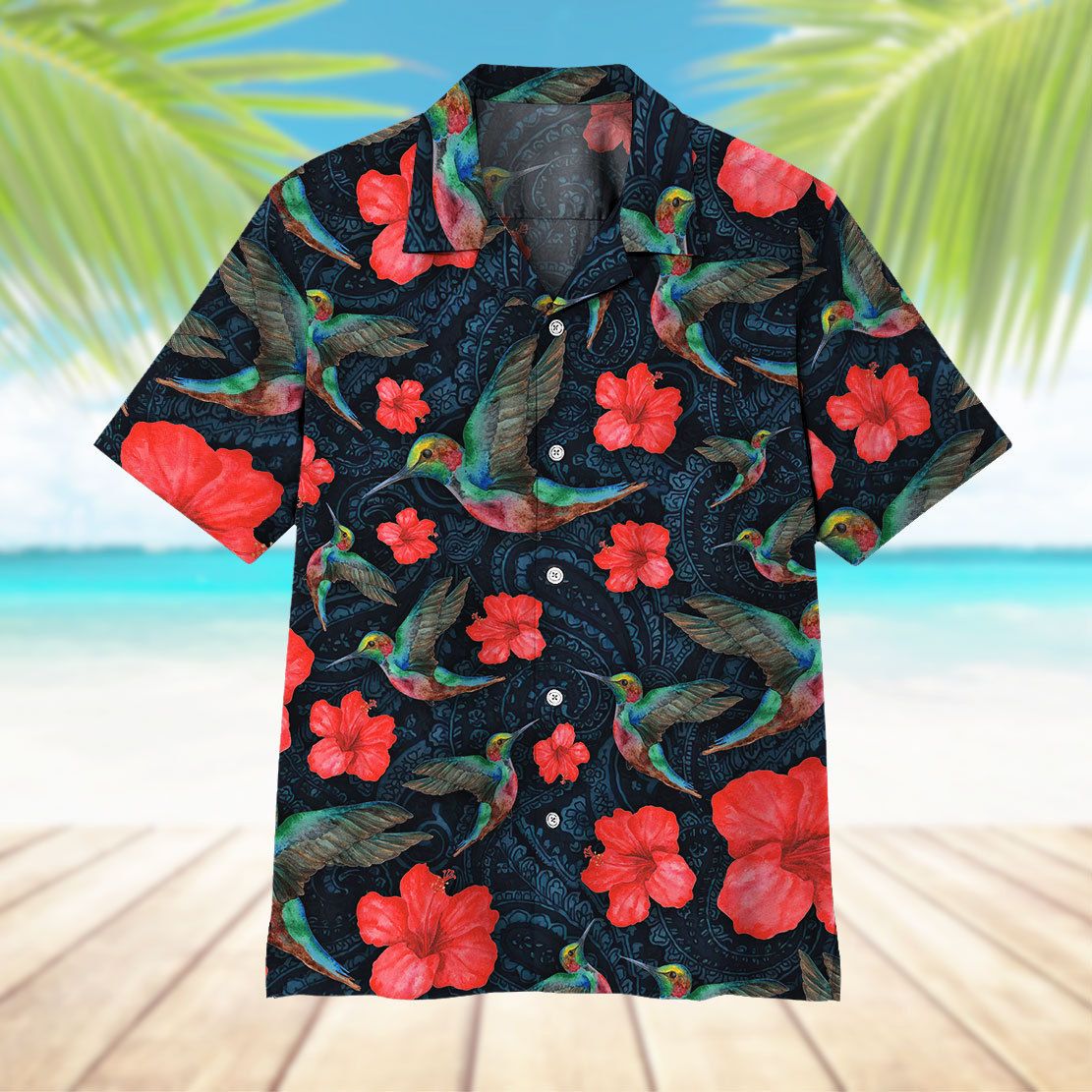 Paisley Hummingbird Hawaii Shirt 9