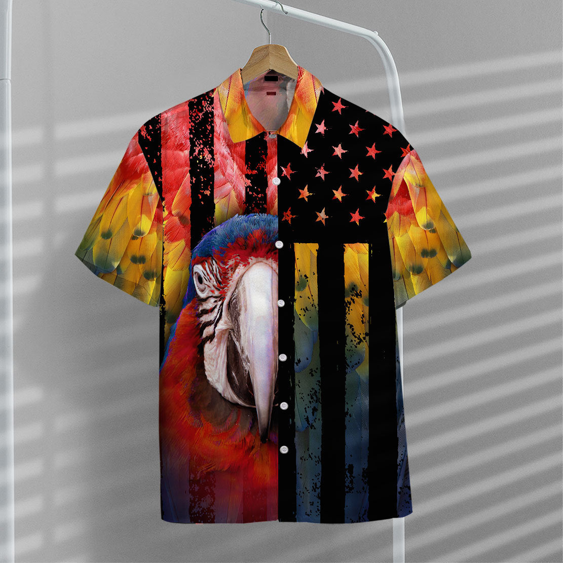 Parrot American Flag Hawaii Shirt 11