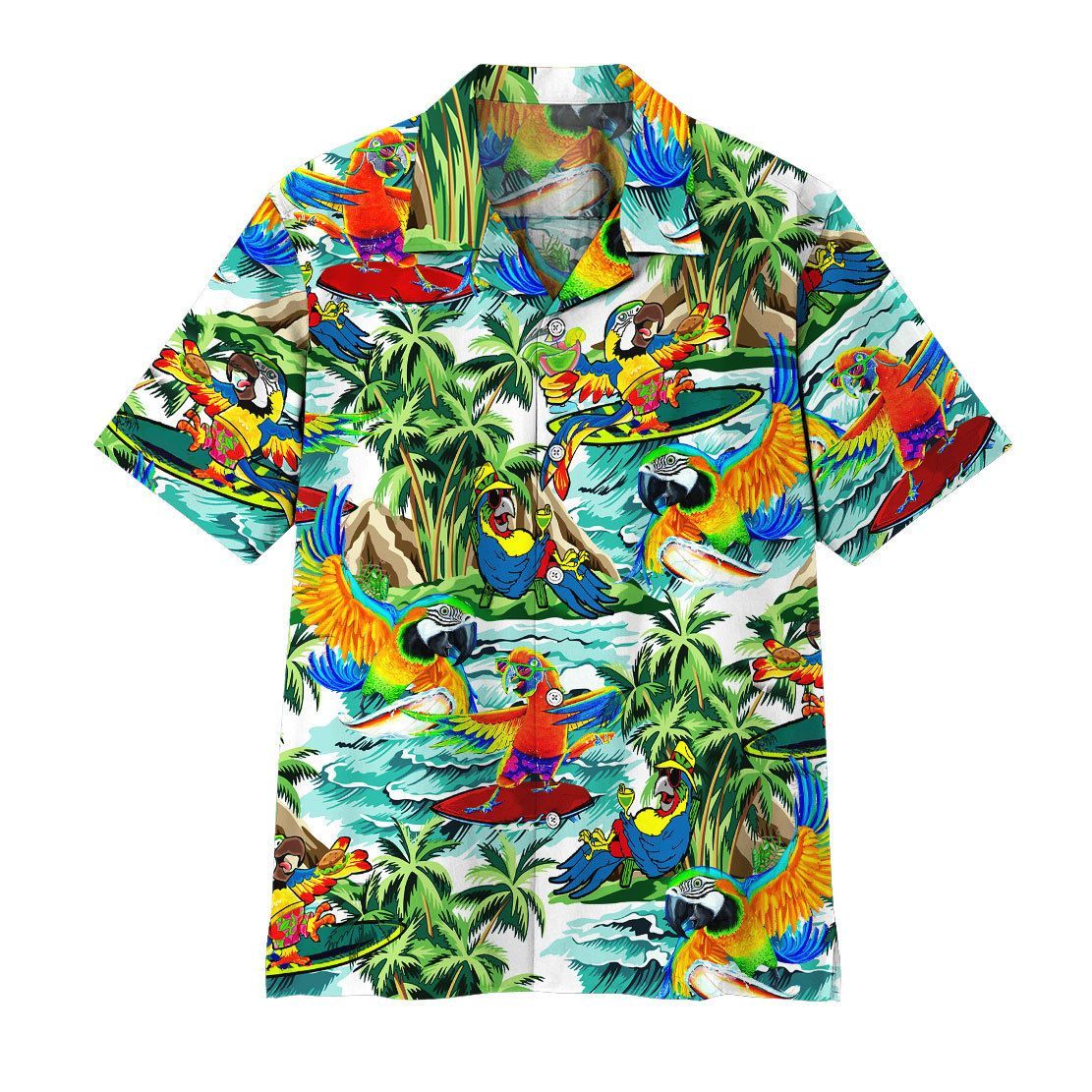 Parrot Surfing Hawaii Shirt