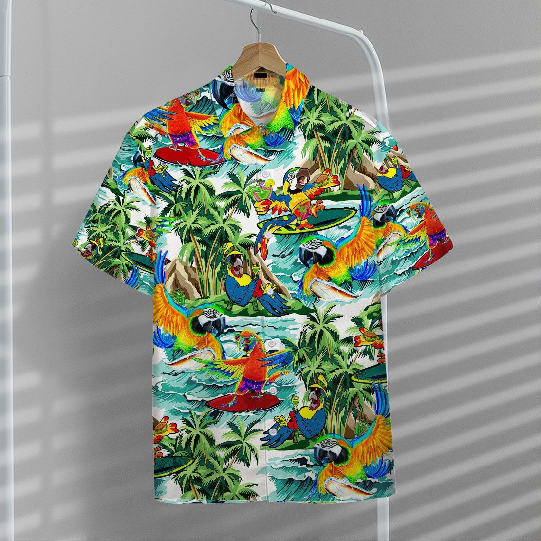 Parrot Surfing Hawaii Shirt 9
