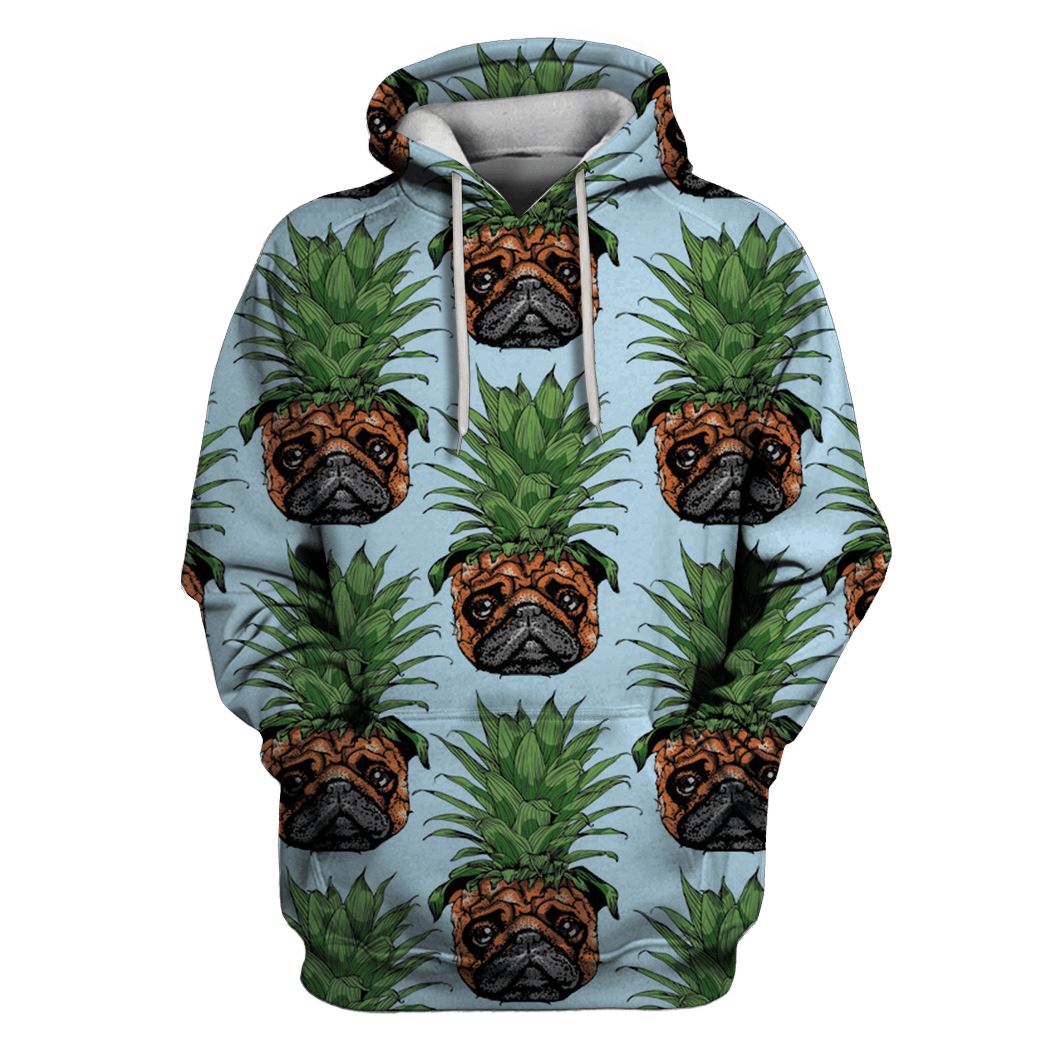 Pineapple Pug Custom T-shirt – Hoodies Apparel