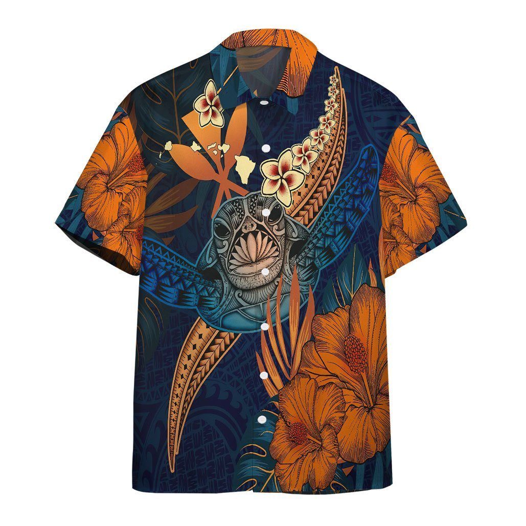 Polynesian Turtle Hibiscus Hawaii Shirt